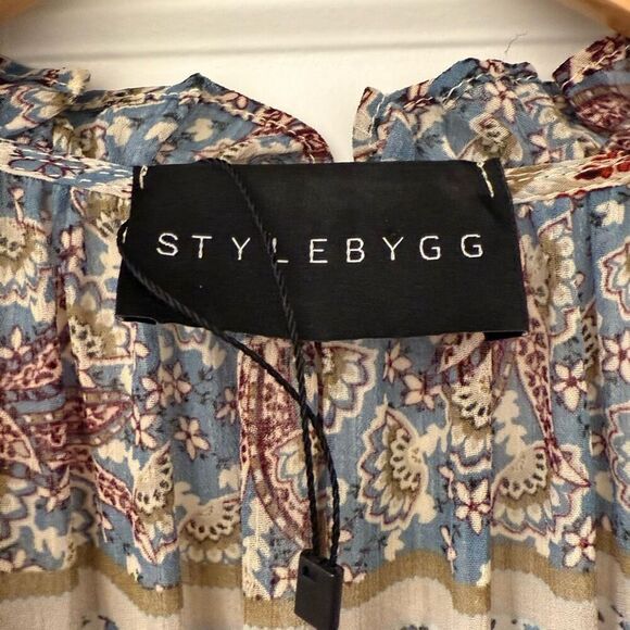 Stylebygg Patchwork Dress long sleeve size Small - Picture 3 of 7